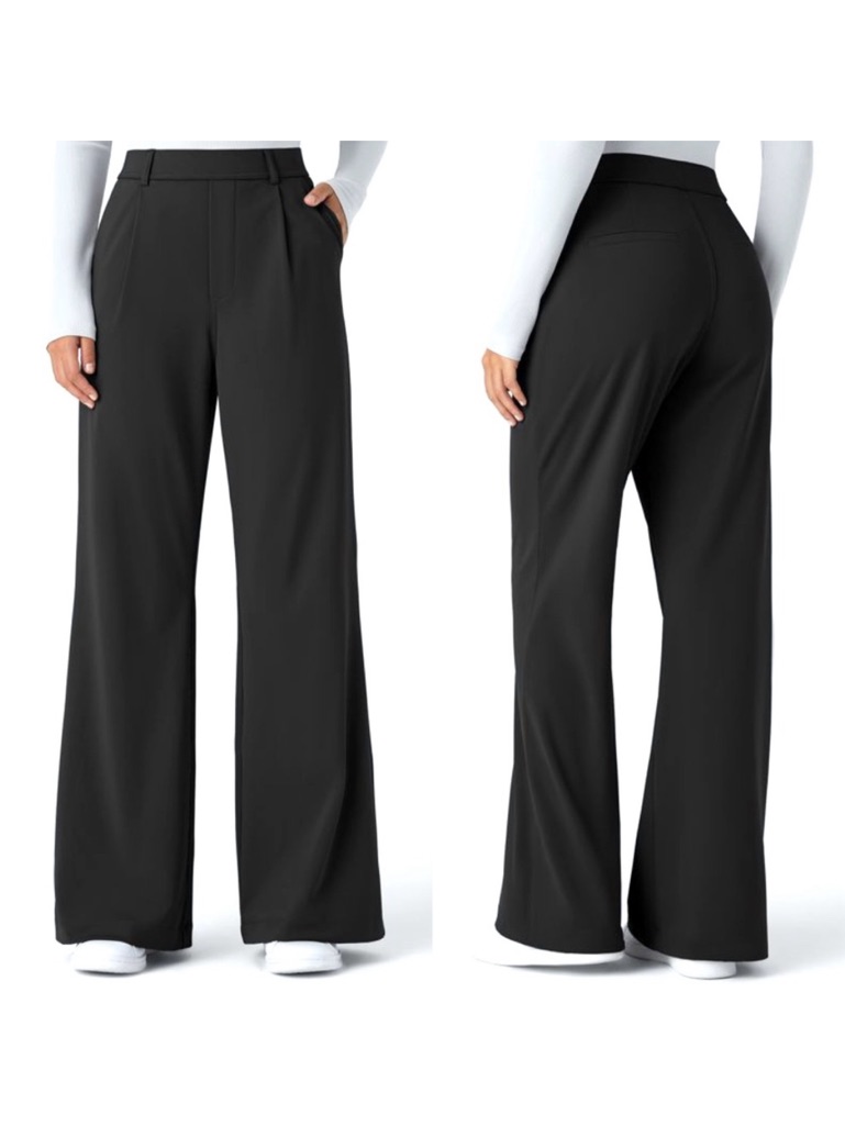 Halara Flex High Rise Pocket Flare Pants Women’s Size S Pleated Elastic Waist